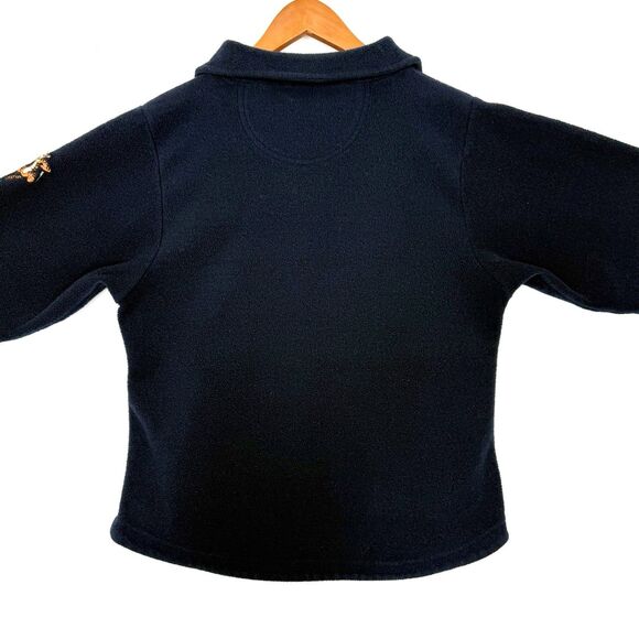Disney Tigger Pooh Fleece Jacket Navy Blue Women’s L Half Zip Y2K Vintage - Picture 7 of 10